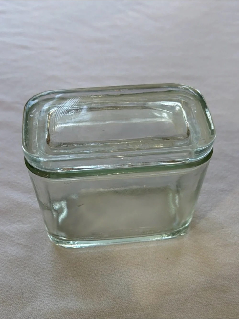 VTG Clear Glass Rectangular Storage Jar with sealed Lid - Transparent
